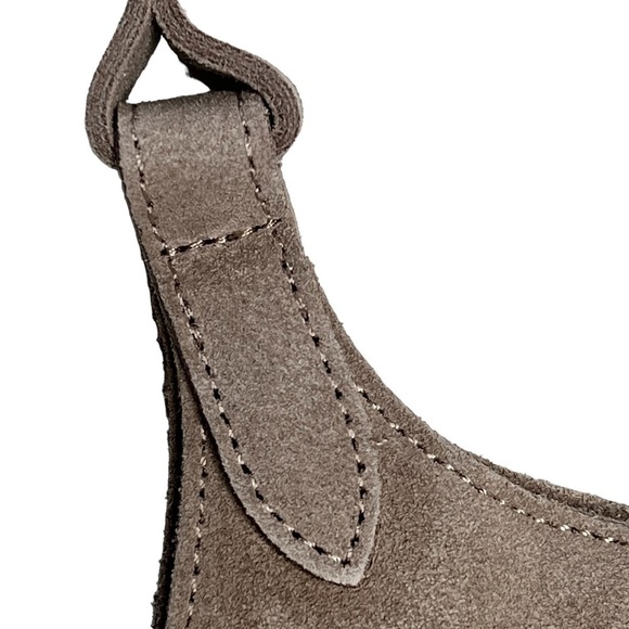 NWT M.I.L.A. Made in Los Angeles Emma Shoulder Hobo Bag Stone Suede - Picture 10 of 14